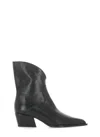 Poeve Dallas Texan Ankle Boots In Black