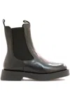 Poeve Elastic-panel Platform Boots In Black