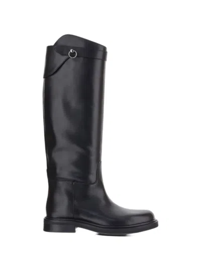 Poeve Knee-high Leather Boots In Multi