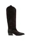 Poeve Pointed-toe Pull-on Boots In Brown