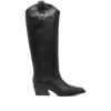 Poeve 45mm Pointed-toe Knee-high Boots In Black