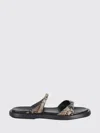 Poeve Beige Laila Double-strap Python Goat-leather Mules In Black