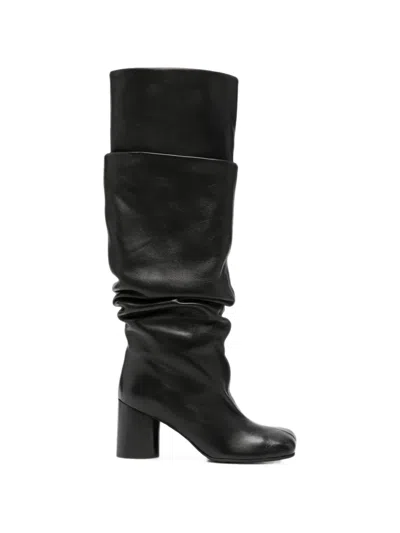 Poeve Square-toe Boots In Black