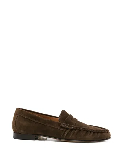 Poeve Suede Loafers In Brown
