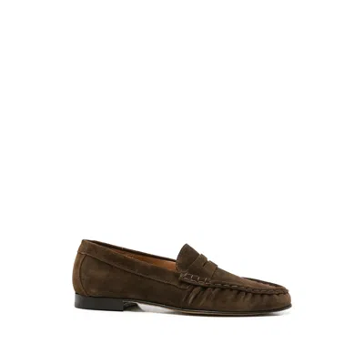 Poeve Suede Loafers In Brown