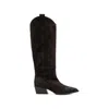 Poeve Pointed-toe Pull-on Boots In Brown