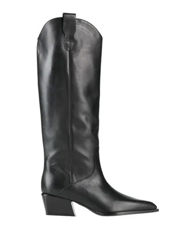Poeve Woman Boot Black Size 10 Leather