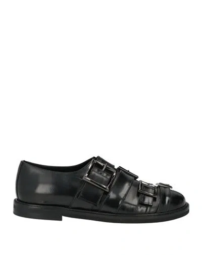 Poeve Woman Loafers Black Size 9 Leather