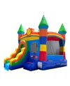 Pogo Bounce House 12' X 18' X 14.5' Backyard Inflatable Bouncy House With Water Misting System For Kids