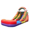 Pogo Bounce House 21' X 9' X 12' Inflatable Water Slide With Water Pool For Kids