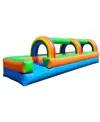 Pogo Bounce House Inflatable Splash And Ride Waterslide (without Blower) - 25' Foot Long X 9' Foot Tall X 6' Foot Wide In Rainbow