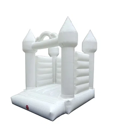 Pogo Bounce House White Inflatable Without Blower Foot - Big Inflatable Bouncer House Castle Unit For Weddings - Jumph