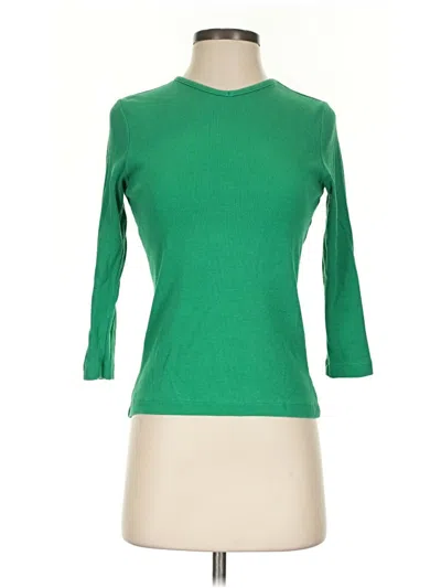 Pre-owned Point 3/4 Sleeve T-shirt In Green