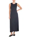 Point Women's Linen Blend Maxi Dress In Black
