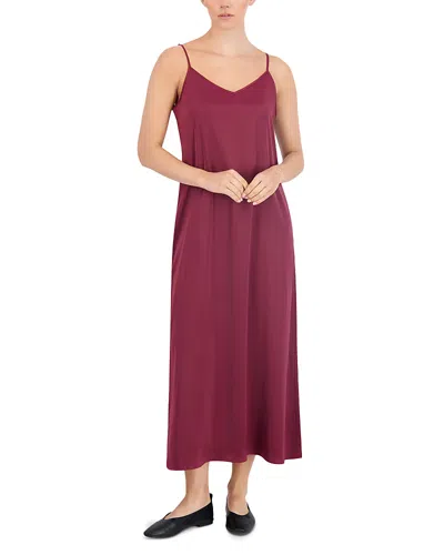 Point A Line Slip Dress In Cabernet