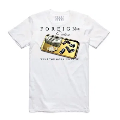 Point Blank Men's Foreign Options T-shirt In White