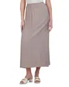 Point Brushed A Line Skirt In Stone