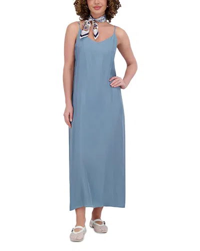 POINT BRUSHED A LINE SLIP DRESS
