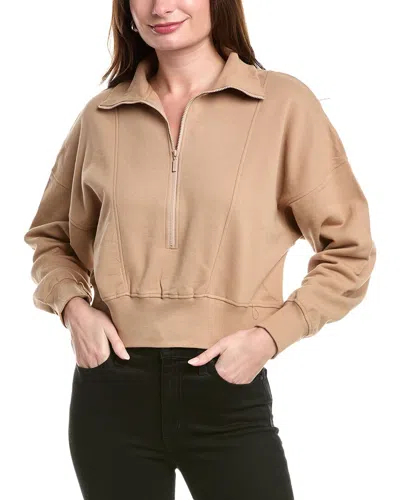 Point Brushed Jacket In Beige