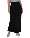 Point Brushed Straight Skirt In Black