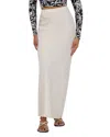 Point Brushed Straight Skirt In Ecru