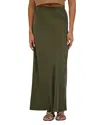 Point Brushed Straight Skirt In Leaves