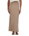 Point Brushed Straight Skirt In Sand