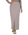 Point Brushed Straight Skirt In Stone