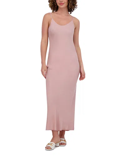 POINT BRUSHED STRAIGHT SLIP DRESS