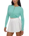 Point Checker Knit Cardigan In Mint