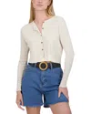 Point Classic Cardigan In Ecru