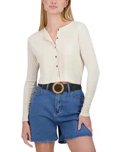 Point Classic Cardigan In Ecru