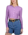 Point Classic Cardigan In Lilac
