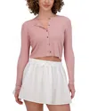 Point Classic Cardigan In Mauve