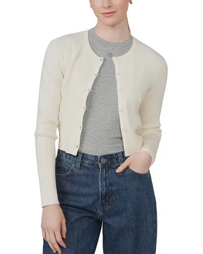 Point Classic Cropped Cardigan In Neutral