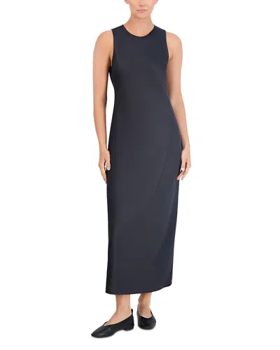 Point Column Dress In Black