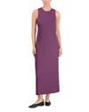 Point Column Dress In Plum
