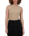 Point Crewneck Tank Top In Sand