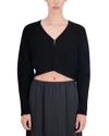 Point Cropped Bolero Cardigan In Black