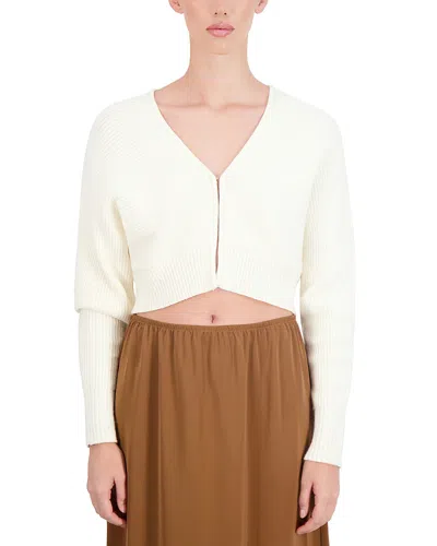 Point Cropped Bolero Cardigan In Vanilla