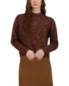 Point Drop Shoulder Sweater In Brown