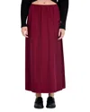 Point Faux Suede A Line Skirt In Cabernet