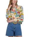 Point Georgette Shirt In Paradise Print
