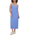 Point Linen Blend A Line Slip Dress