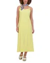 Point Linen Blend A Line Slip Dress
