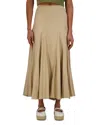 Point Linen Gore Skirt In Sand