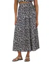 Point Linen Panel Skirt In Green