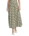 Point Linen Panel Skirt In Multi