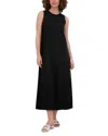 Point Linenblend Crewneck Maxi Dress
