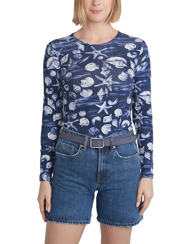 Point Long Sleeve Tee In Blue